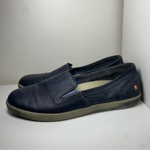 Softinos by Fly London | Men's Navy Leather Slip-On Loafers Size 12
